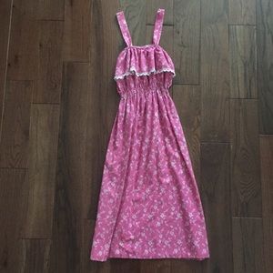 Pink flowery vintage dress